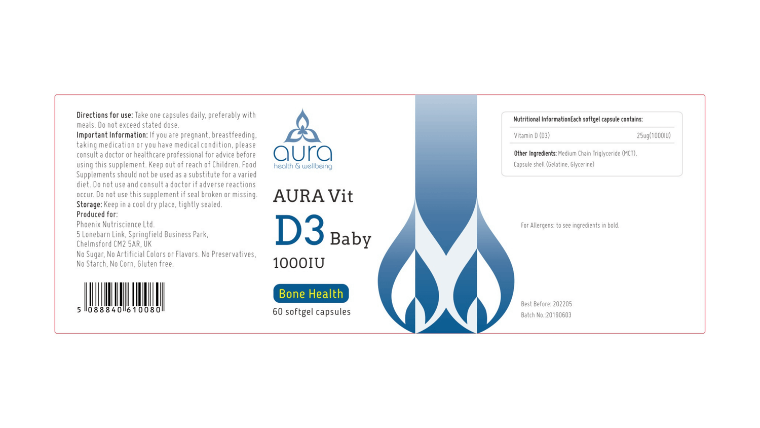 AURA Vit D3 Baby | Vitamin D3 for Babies