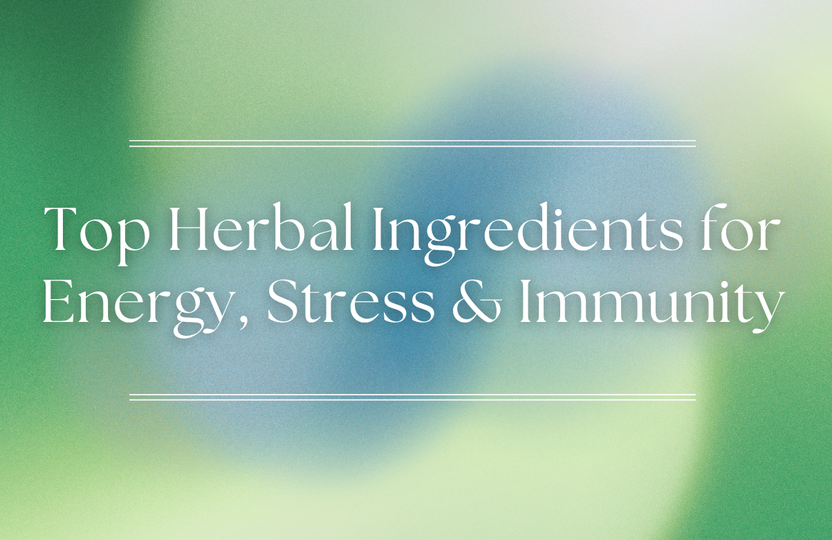 Top Herbal Ingredients for Energy, Stress and Immunity