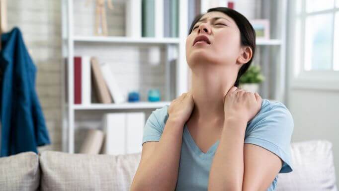 A tired woman