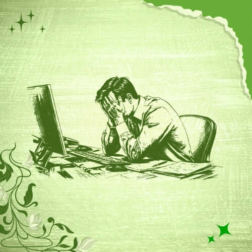 a man in stress