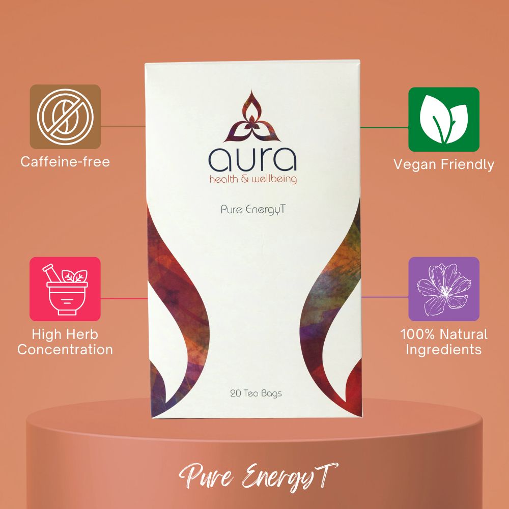 Pure EnergyT 参芪元气 | Herbal Tea for a Natural Boost (20 teabags) | Aura Nutrition