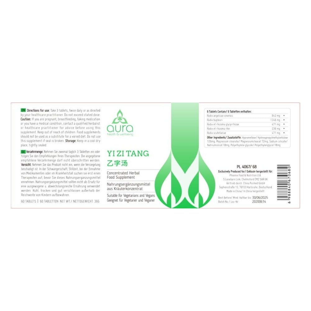 Yi Zi Tang (Thorowax Root &amp; Angelica Sinesis) - 6 x 60 tablets