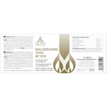 Mai Men Dong Tang (Lily-Turf &amp; Pinellia Rhizome) - 60 tablets