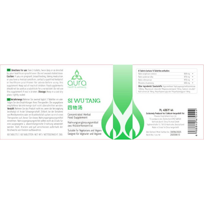 Si Wu Tang (White Peony &amp; Foxglove Root) - 60 tablets